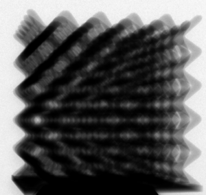 Projection radiographique d’une structure lattice