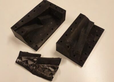 POLYMAKER - Finished part next to CoPA closed test mould