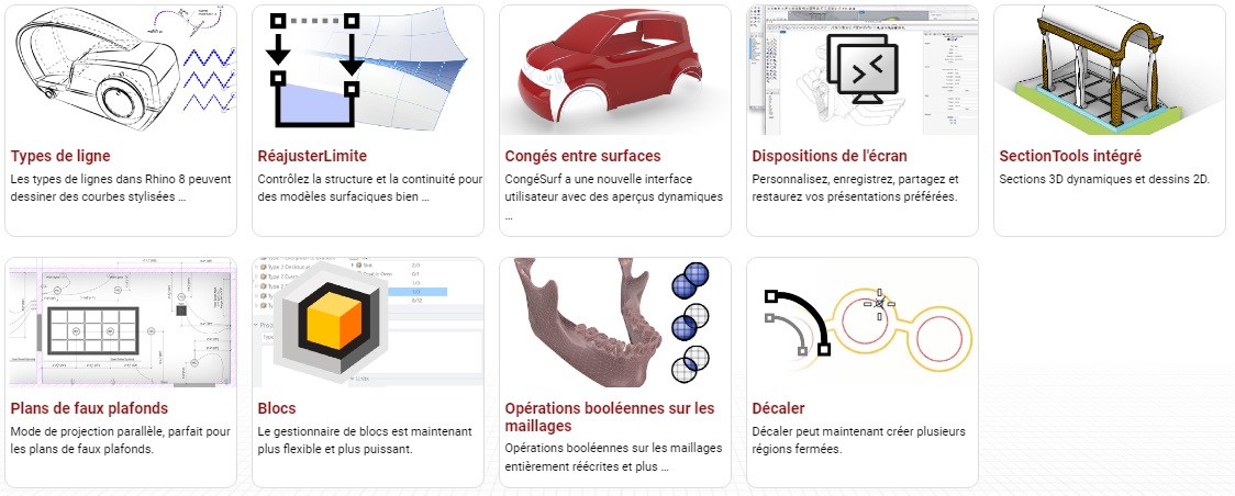 Nouveautés de Rhino 8