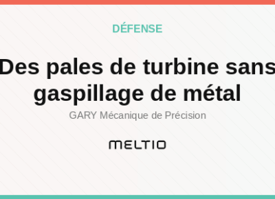 Des pales de turbine sans gaspillage de métal Meltio