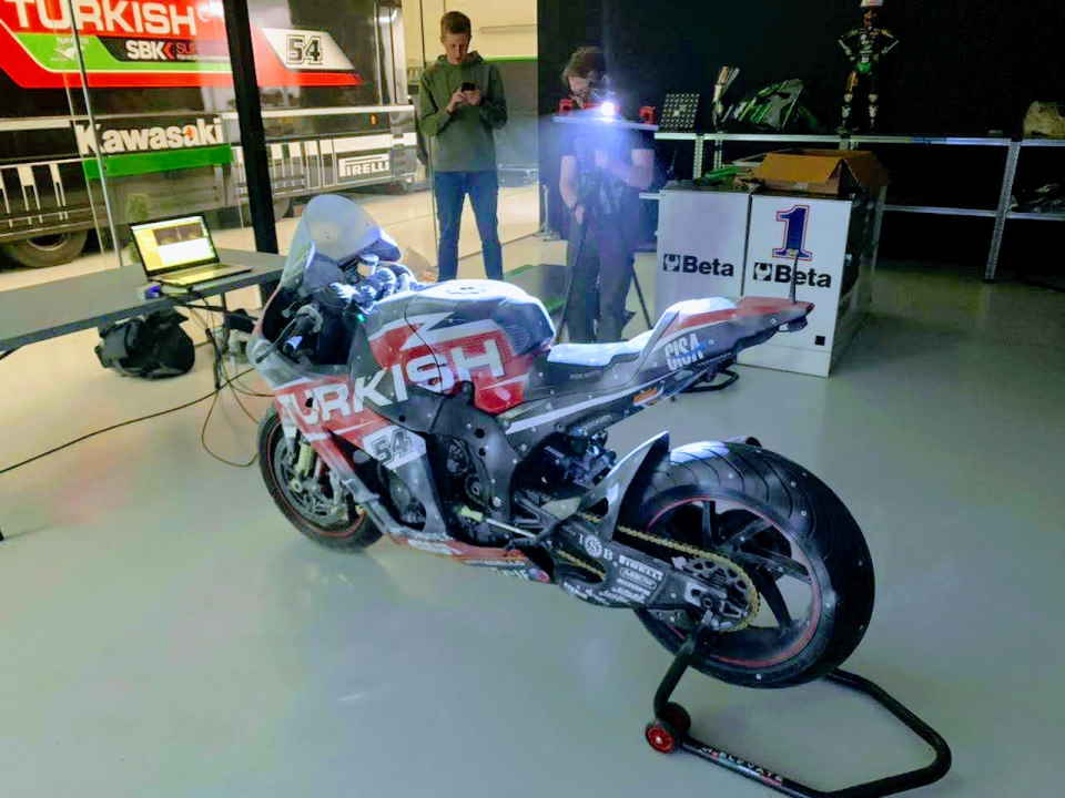 UMATEX Rosatom uses RangeVision 3D scanner to create a sports motorbike fairing for Kawasaki Puccetti Racing team