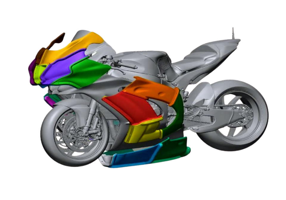 UMATEX Rosatom uses RangeVision 3D scanner to create a sports motorbike fairing for Kawasaki Puccetti Racing team