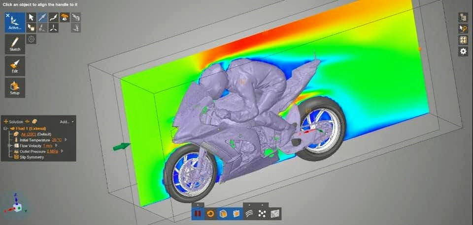 UMATEX Rosatom uses RangeVision 3D scanner to create a sports motorbike fairing for Kawasaki Puccetti Racing team