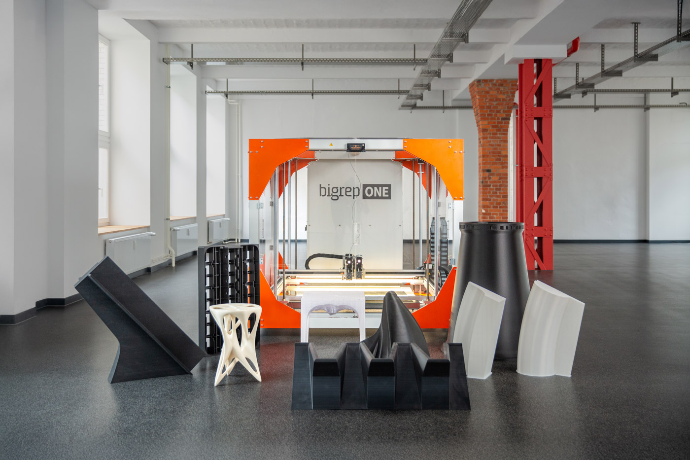 BigRep ONE.5 Family with Printed Parts