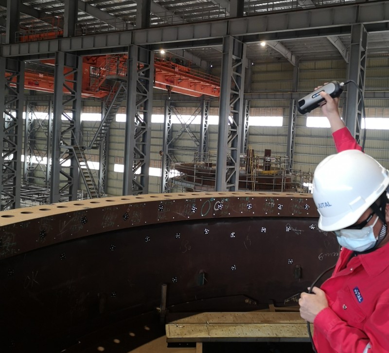 SCANTECH - Full-field Inspection of a Flange of an Offshore Wind Turbine Foundation