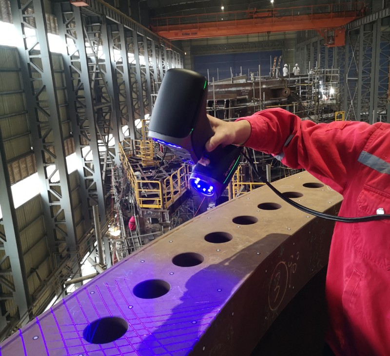 SCANTECH - Full-field Inspection of a Flange of an Offshore Wind Turbine Foundation