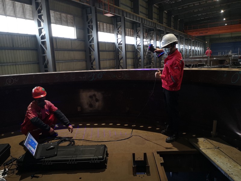 SCANTECH - Full-field Inspection of a Flange of an Offshore Wind Turbine Foundation