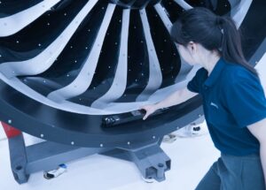 Freescan Omni scaning a car wheel